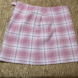 Pink plaid skirt from Hennes Collection
